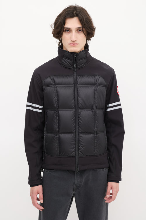 Canada Goose Black Down 
Nylon Hybridge Puffer Jacket