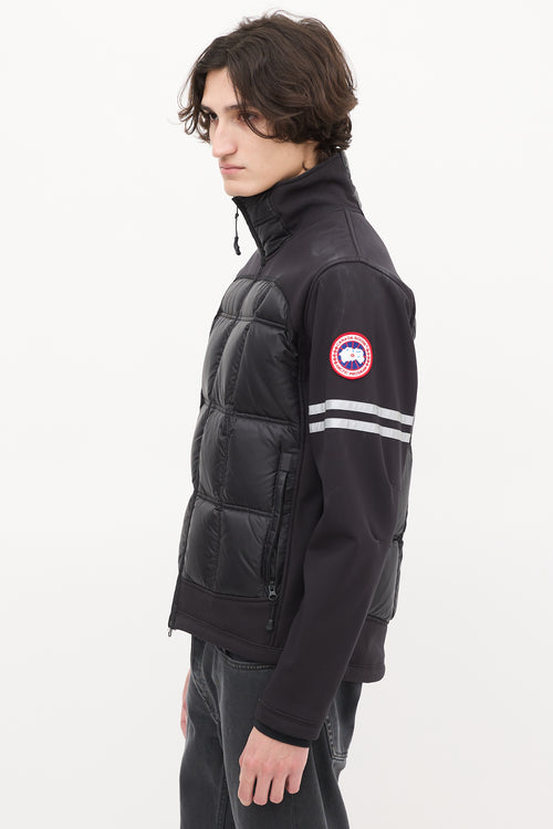 Canada Goose Black Down 
Nylon Hybridge Puffer Jacket