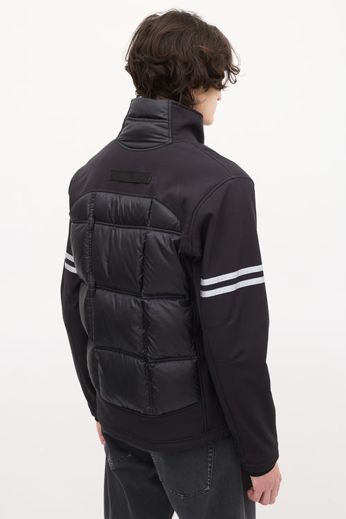 Canada Goose Black Down 
Nylon Hybridge Puffer Jacket