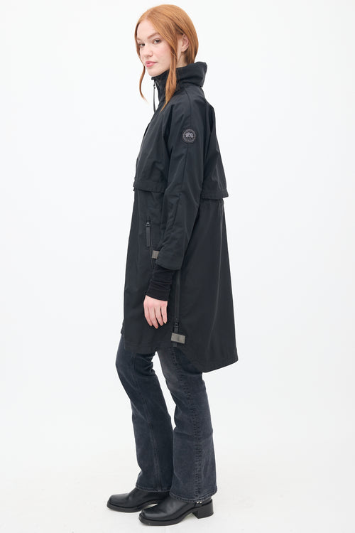 Canada Goose Black Long Anorak Coat