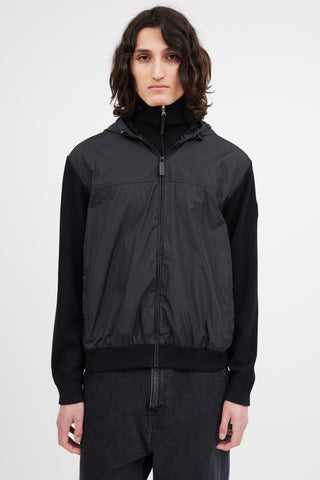 Canada Goose Black Nylon Knit Hybridge Jacket