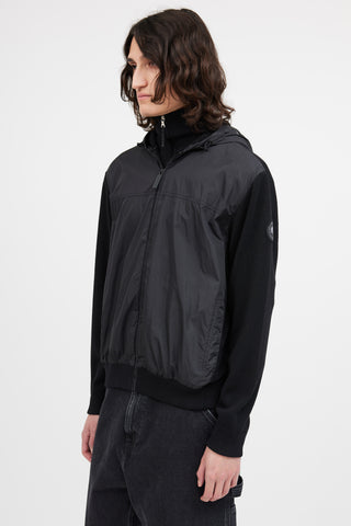 Canada Goose Black Nylon Knit Hybridge Jacket