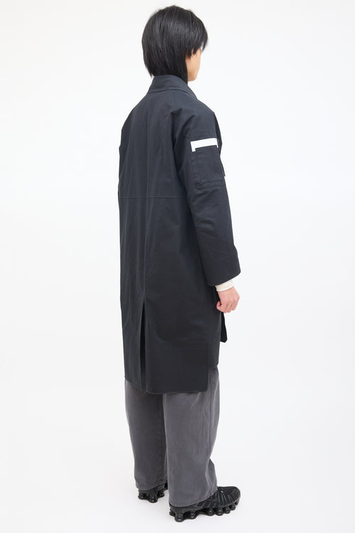 Canada Goose Black Nylon Long Lumen Trench Coat