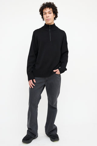 Canada Goose Black Rosseau Quarter Zip Sweater