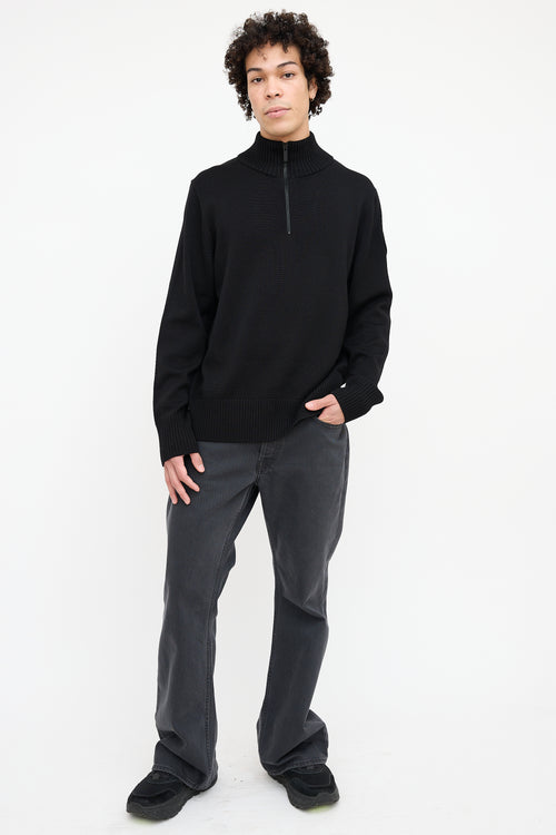 Canada Goose Black Rosseau Quarter Zip Sweater