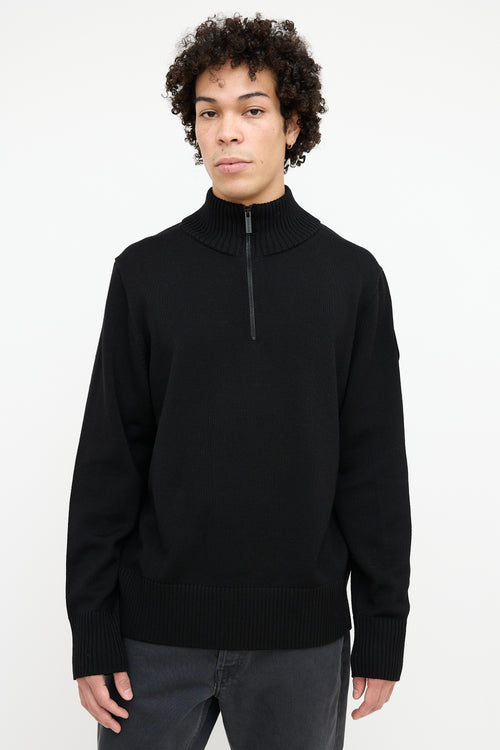 Canada Goose Black Rosseau Quarter Zip Sweater