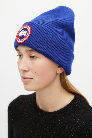 Canada Goose Blue 
Multicolour Wool Knit Beanie