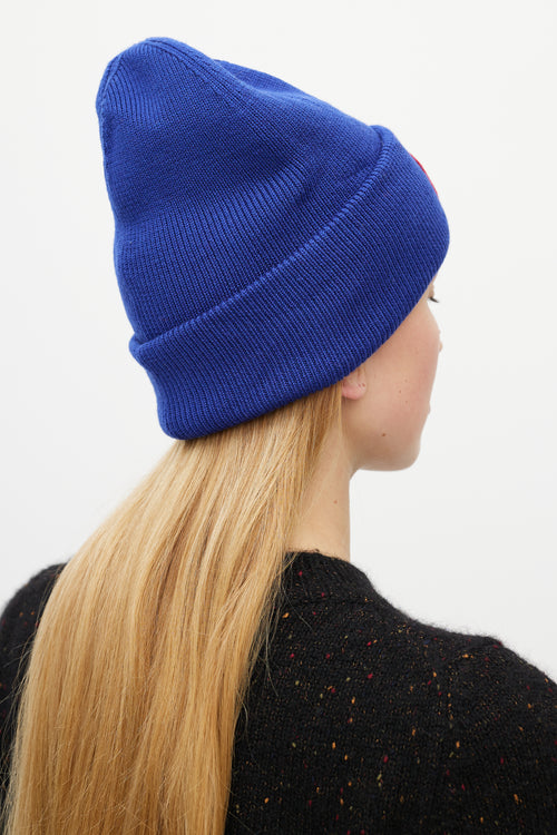 Canada Goose Blue 
Multicolour Wool Knit Beanie