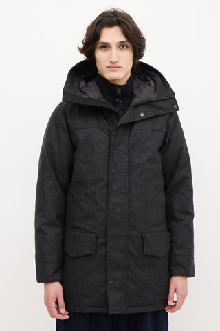 Canada Goose Dark Grey Down 
Wool Langford Jacket