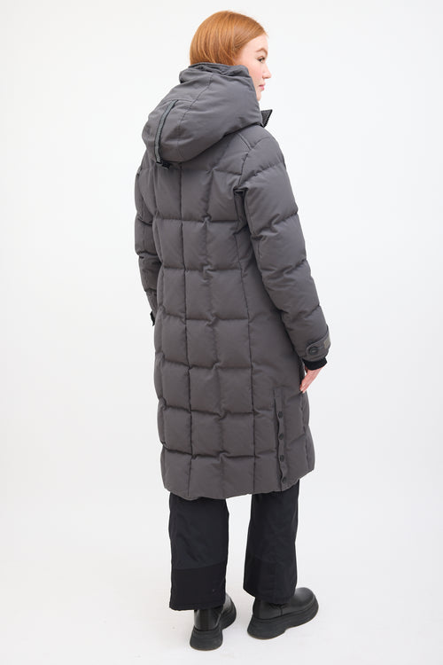 Canada Goose Dark Grey Quilted Down Elmwood Parka