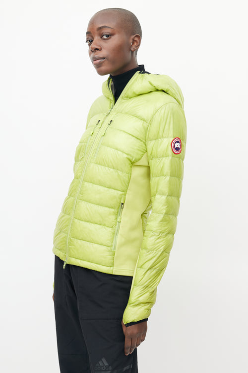 Canada Goose Green Nylon Hybridge Hooded Jacket