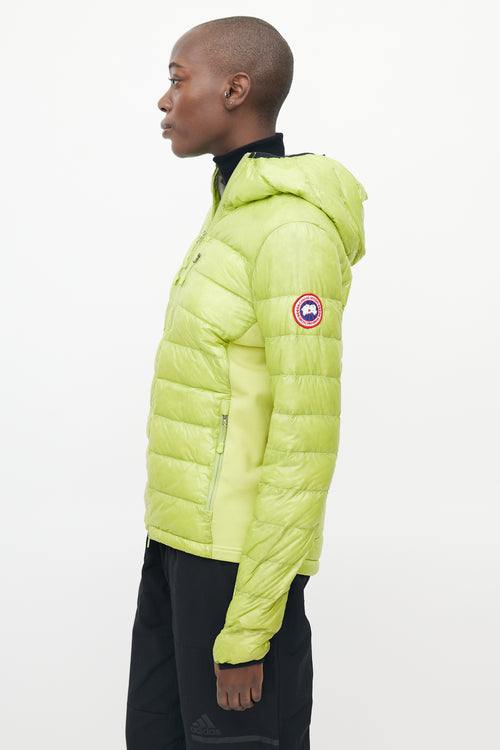 Canada Goose Green Nylon Hybridge Hooded Jacket