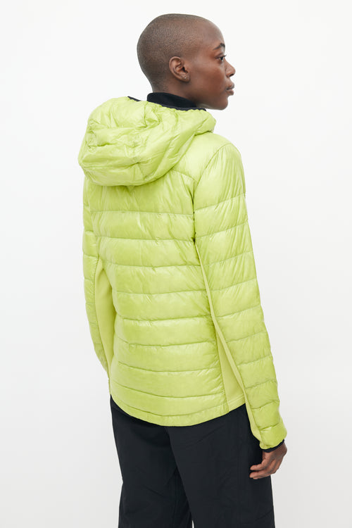 Canada Goose Green Nylon Hybridge Hooded Jacket