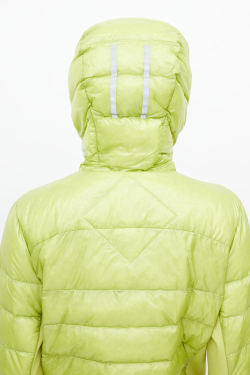 Canada Goose Green Nylon Hybridge Hooded Jacket