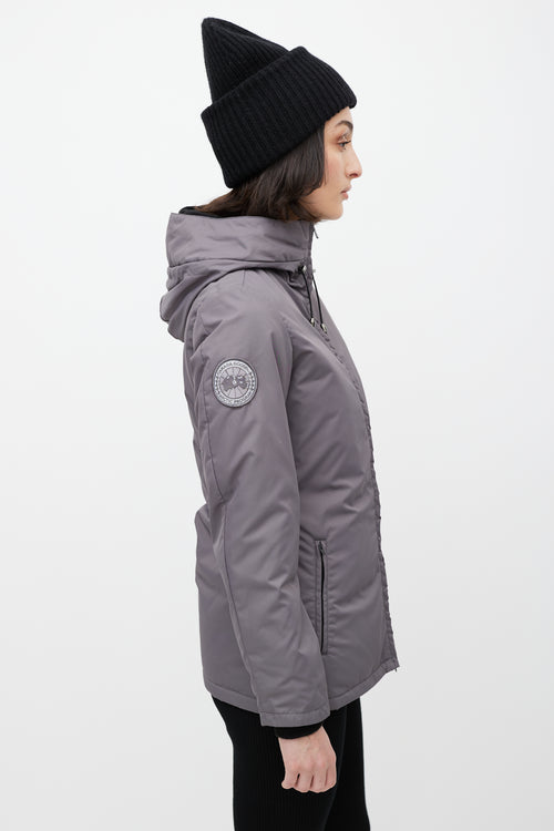 Canada Goose Grey Down Hooded Jacket