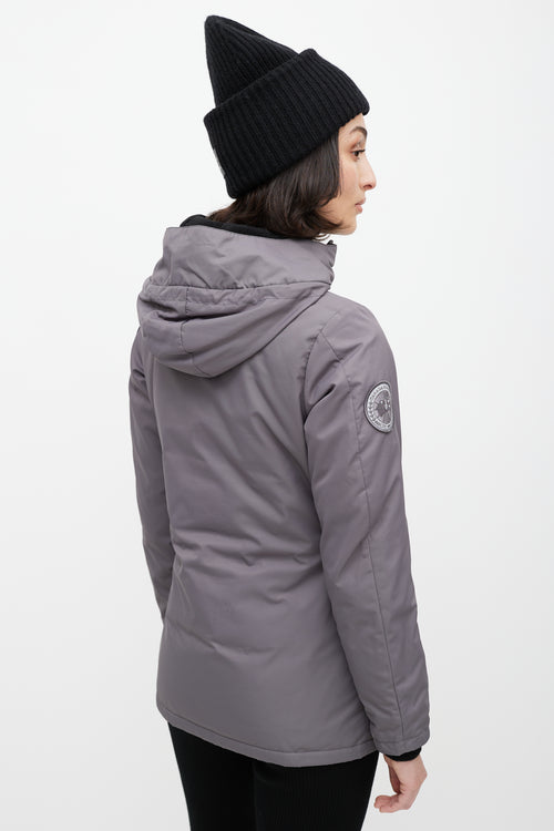 Canada Goose Grey Down Hooded Jacket