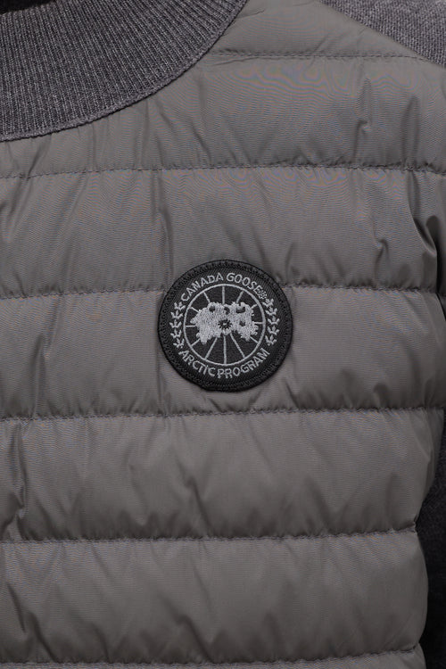 Canada Goose Grey Knit Puffer Reversible Hybridge Sweater