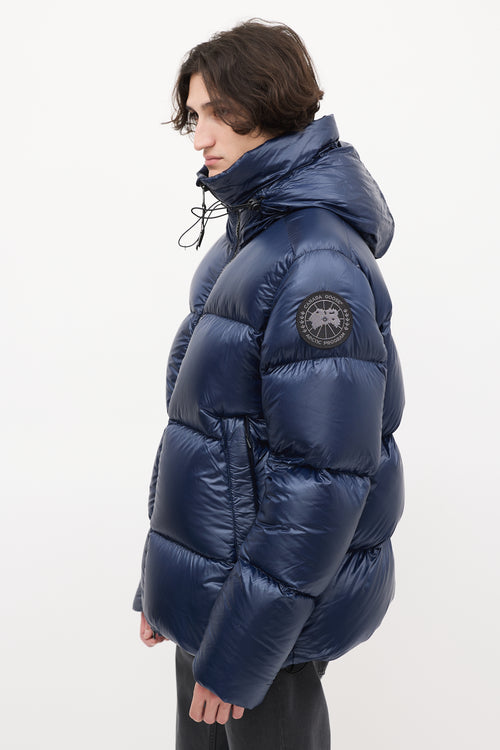 Canada Goose Navy Down 
Nylon Crofton Puffer Jacket