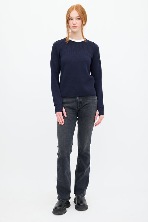 Canada Goose Navy Knit Round Neck Sweater