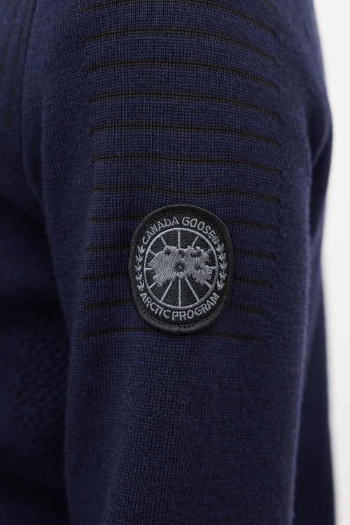 Canada Goose Navy Knit Round Neck Sweater