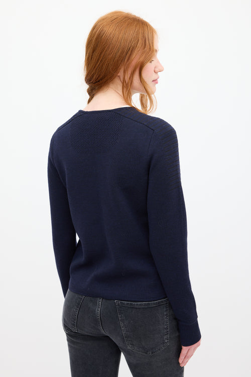 Canada Goose Navy Knit Round Neck Sweater