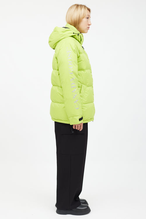 Canada Goose Neon Green Approach Puffer