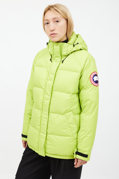 Canada Goose Neon Green Approach Puffer