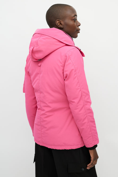 Canada Goose Pink Woven Down Jacket