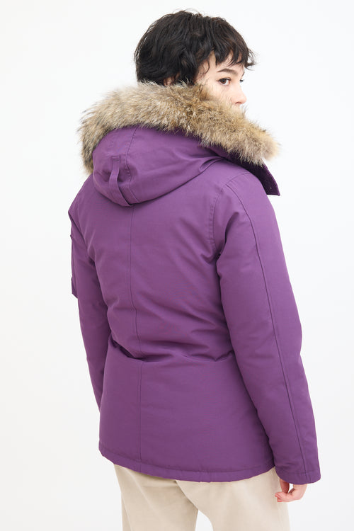 Canada Goose Purple Montebello Heritage Down Parka