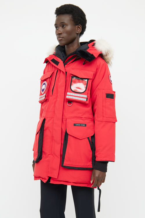 Canada Goose Red Snow Mantra Fur Trim Mantra