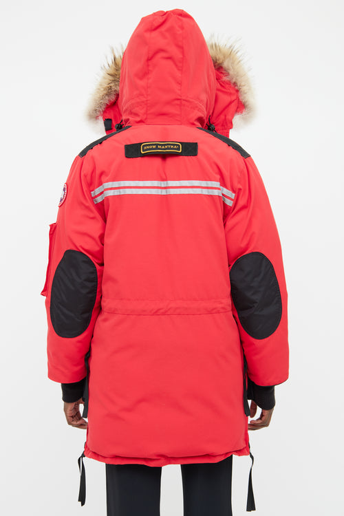 Canada Goose Red Snow Mantra Fur Trim Mantra