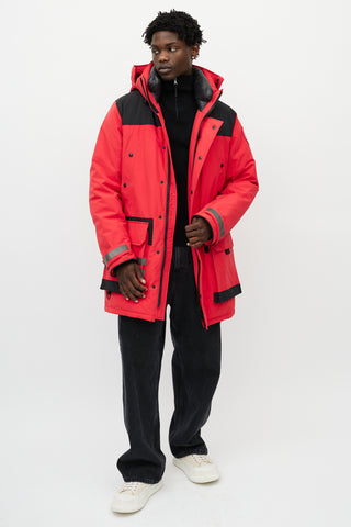 Canada Goose Red 
Black Erickson Down Reflective Parka