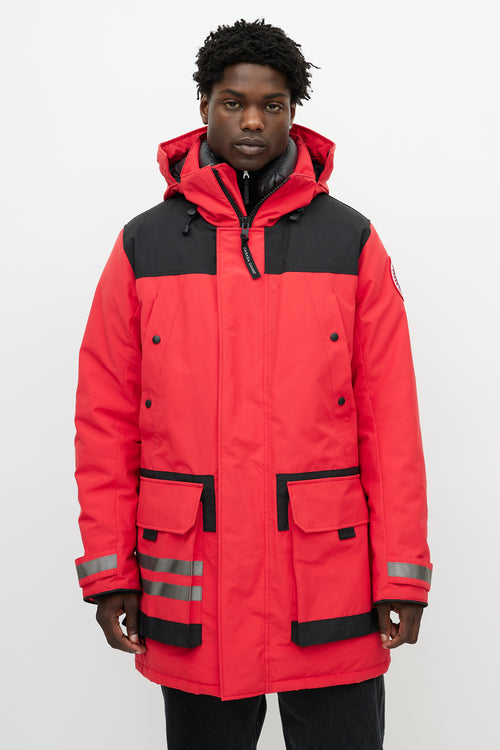 Canada Goose Red 
Black Erickson Down Reflective Parka