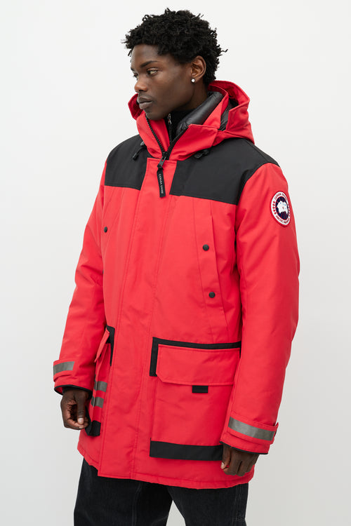 Canada Goose Red 
Black Erickson Down Reflective Parka