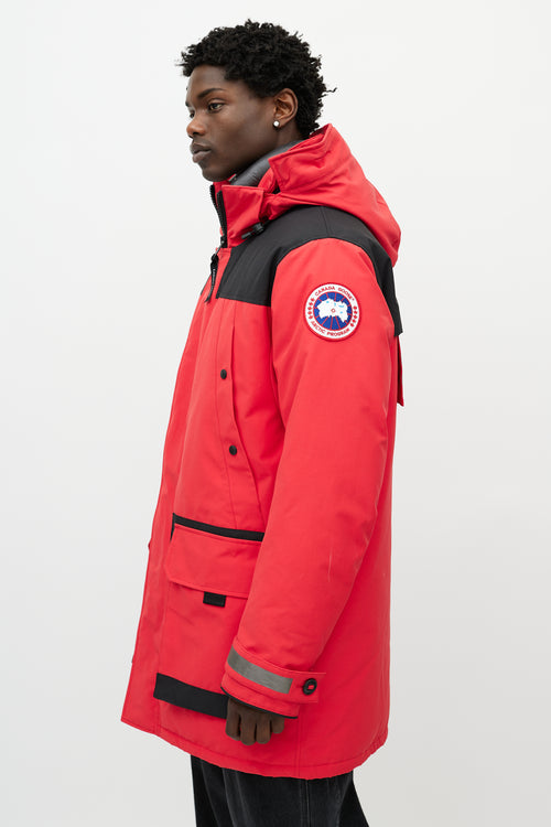 Canada Goose Red 
Black Erickson Down Reflective Parka