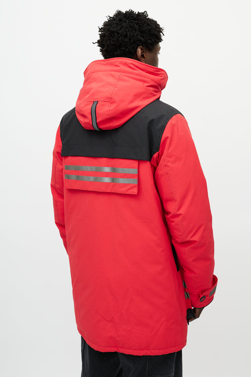 Canada Goose Red 
Black Erickson Down Reflective Parka