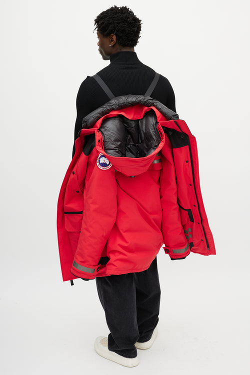 Canada Goose Red 
Black Erickson Down Reflective Parka