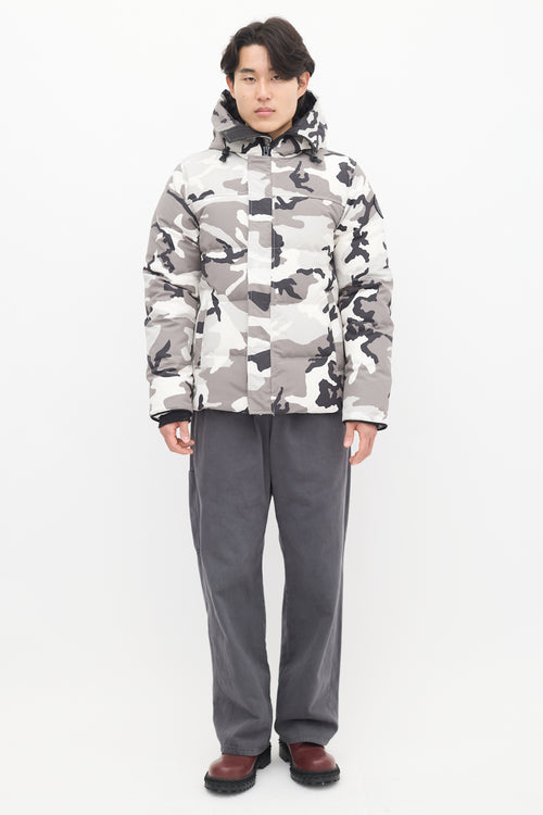 Canada Goose White 
Grey Down Camo MacMillan Jacket