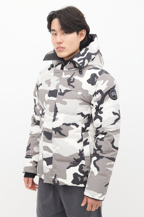 Canada Goose White 
Grey Down Camo MacMillan Jacket