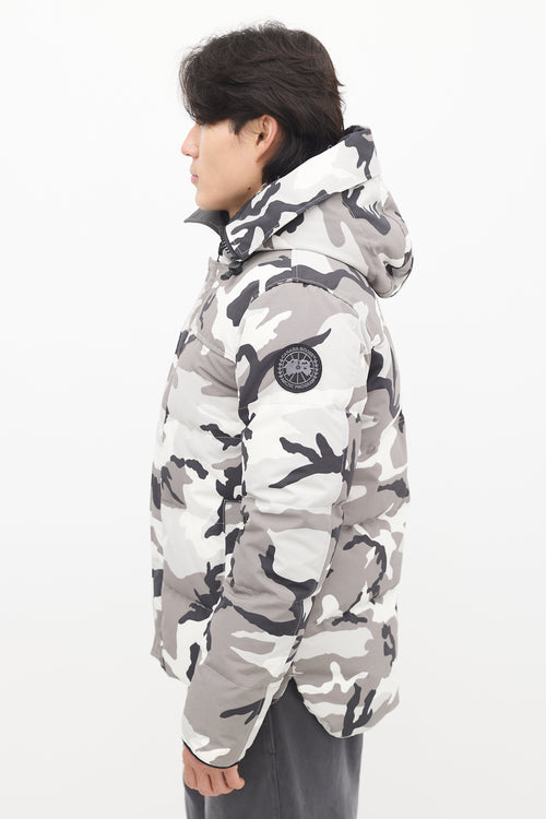 Canada Goose White 
Grey Down Camo MacMillan Jacket