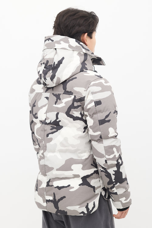 Canada Goose White 
Grey Down Camo MacMillan Jacket