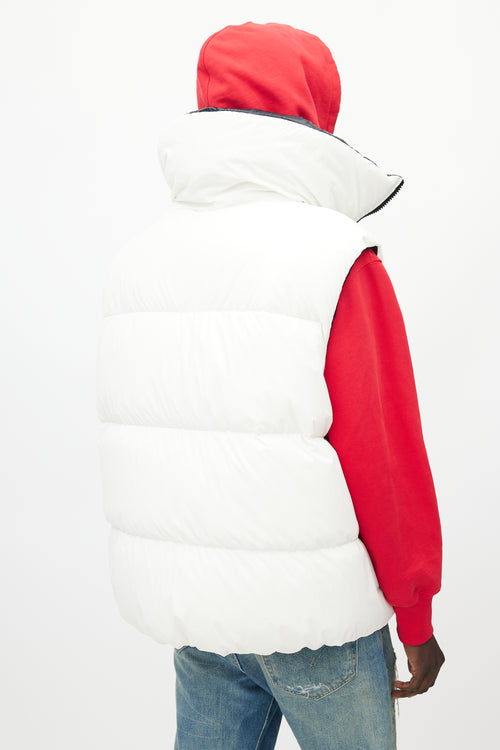 Canada Goose X Angel Chen White 
Navy Bayan Reversible Down Vest