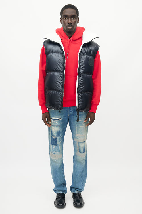 Canada Goose X Angel Chen White 
Navy Bayan Reversible Down Vest