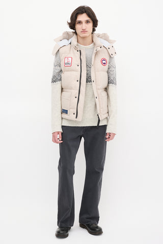 Canada Goose X OVO Beige Down 
Wool Freestyle Vest