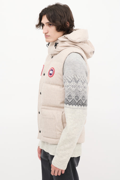 Canada Goose X OVO Beige Down 
Wool Freestyle Vest