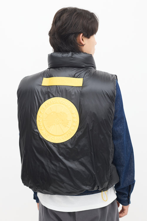 Canada Goose X Pyer Moss Black 
Yellow Down Puffer Vest