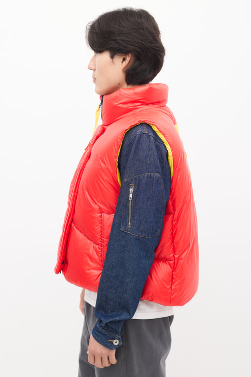 Canada Goose X Pyer Moss Red 
Yellow Down Puffer Vest