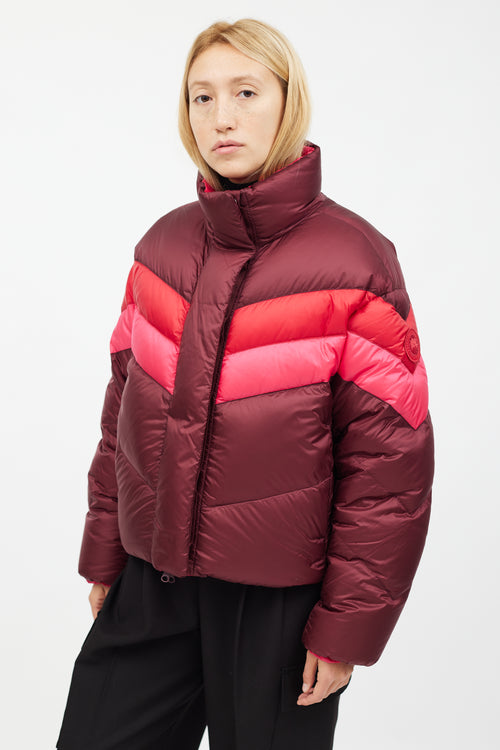 Canada Goose X Reformation Multi Pink Reversible Mila Puffer