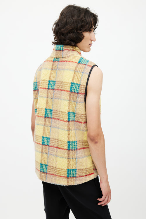 Canada Goose x Union Yellow 
Multicolour Plaid Fleece Vest