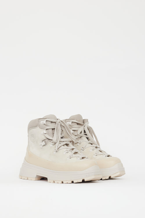 Canada Goose Beige 
Grey Suede Leather Journey Boot